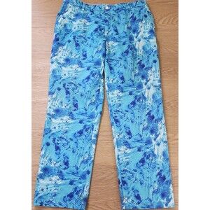 Hreski Mens 38x32 Blue Abstract Geometric Print Golf Pants John Daly Tag 42x32